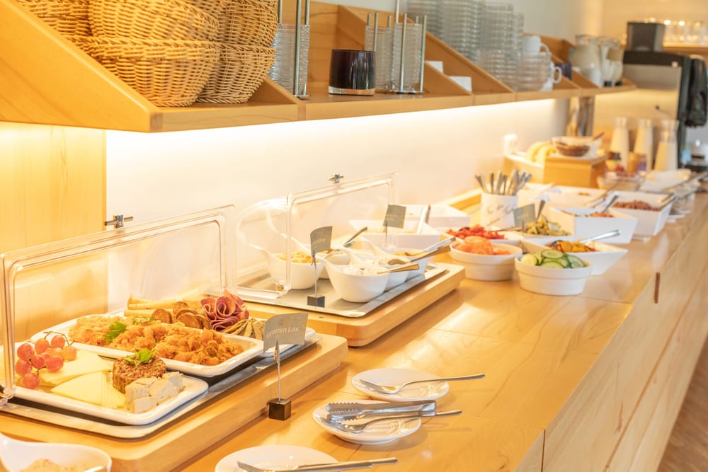 Veganes Frühstücksbuffet im Ahead Burghotel